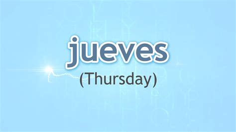 jueves in spanish to english
